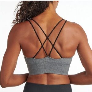 NWT Puma Criss Cross Strap Back Sports Bra - Grey (XL)